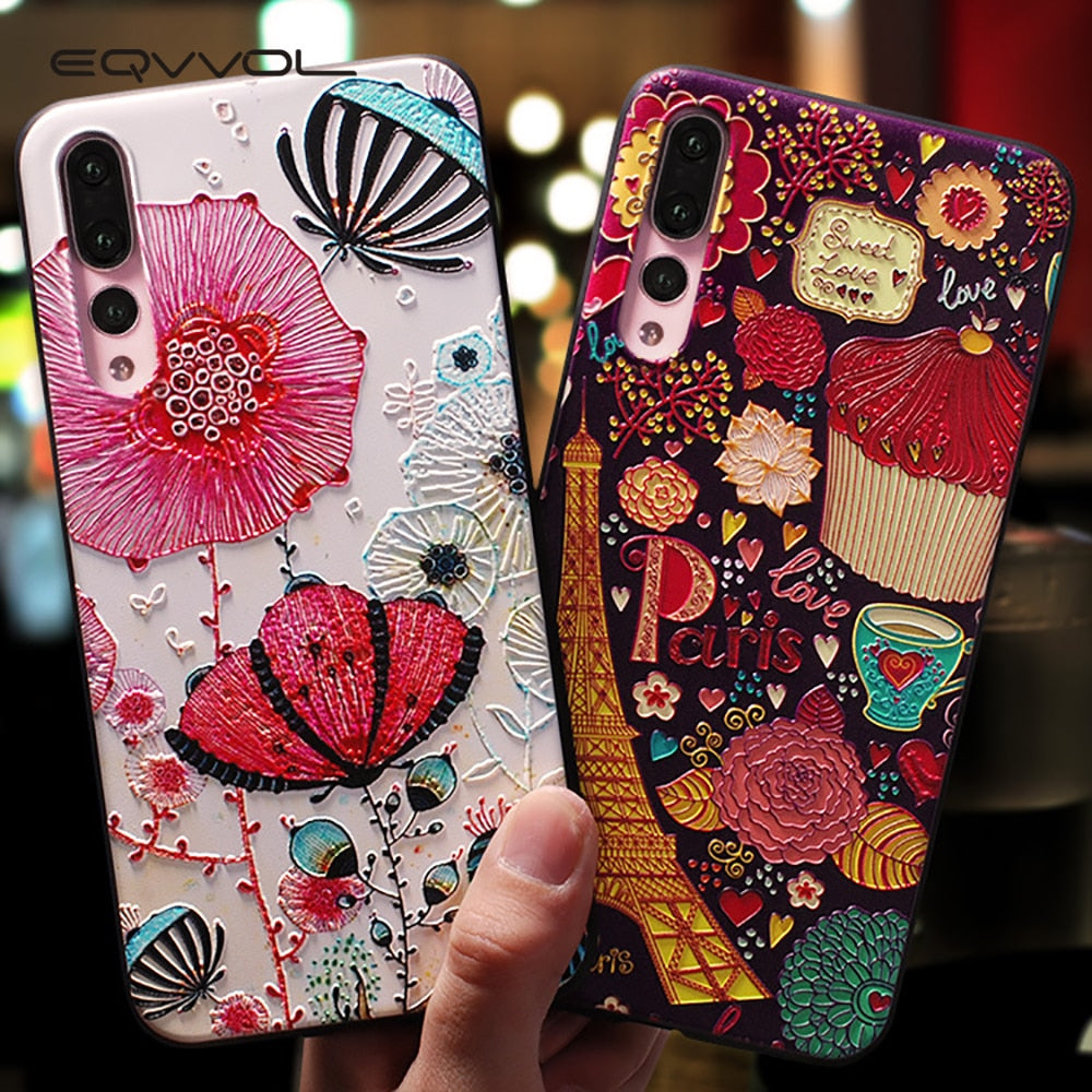 Cute Cartoon Patterned Phone Case For Huawei