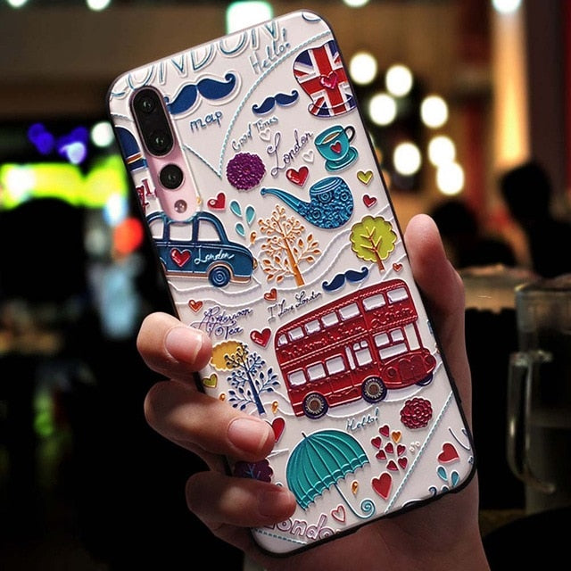 Cute Cartoon Patterned Phone Case For Huawei