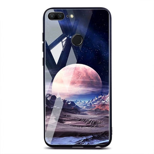 TOMKAS Space Case For Huawei Cases Cover Glass Coque