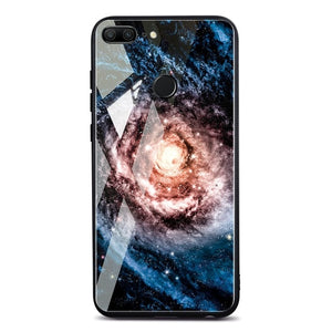 TOMKAS Space Case For Huawei Cases Cover Glass Coque