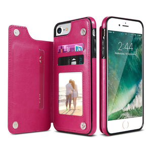 Retro TPU Leather Case For iPhone Multi Card Holder Cases