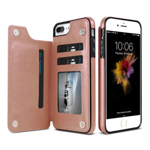 Retro TPU Leather Case For iPhone Multi Card Holder Cases