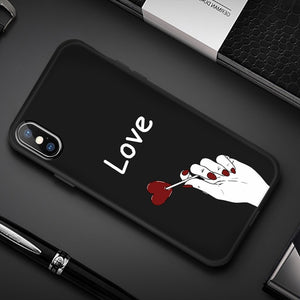 Animal Love Heart Soft TPU Silicone Cases for iPhone