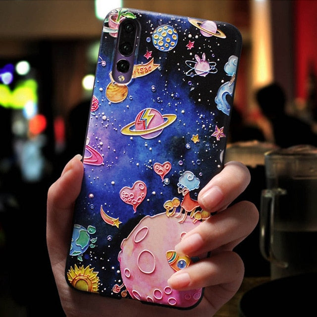 Cute Cartoon Patterned Phone Case For Huawei