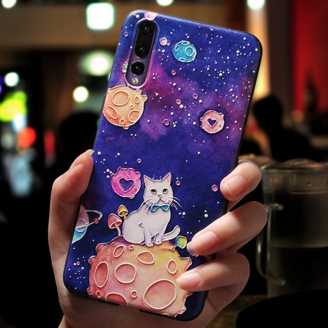 Cute Cartoon Patterned Phone Case For Huawei