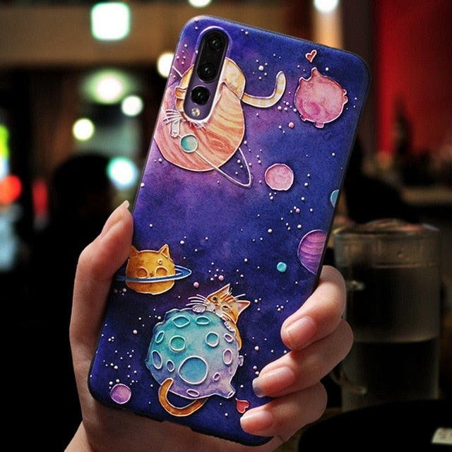 Cute Cartoon Patterned Phone Case For Huawei