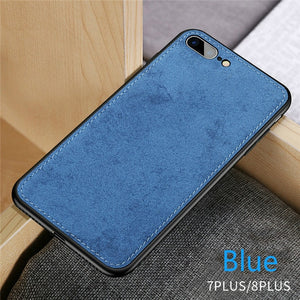 New Fabric Ultra Thin Canvas Silicon Phone Case For iPhoneSoft Protective Cover Coque