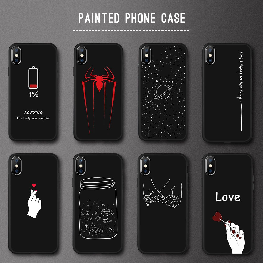 Animal Love Heart Soft TPU Silicone Cases for iPhone