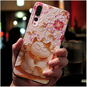 Cute Cartoon Patterned Phone Case For Huawei