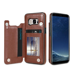 Card Slot Case For Samsung Holder Leather Cover