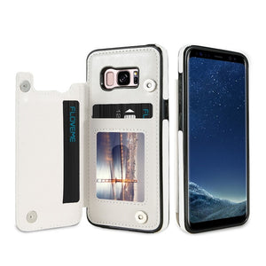 Card Slot Case For Samsung Holder Leather Cover