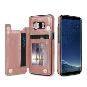 Card Slot Case For Samsung Holder Leather Cover